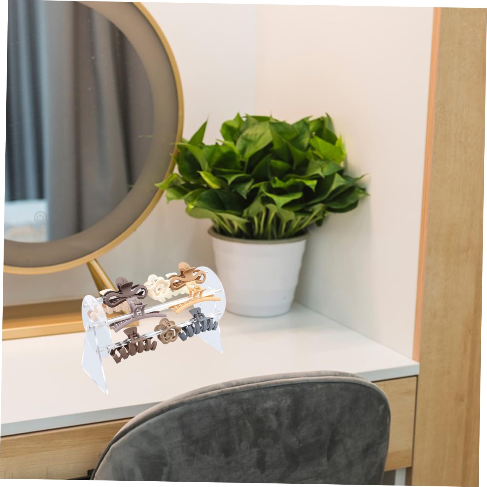 Baluue Pinces à Cheveux Design Compact et Gain de Place en Acrylique Robuste Organisateur Évite Fissures pour Magasins et Maisons