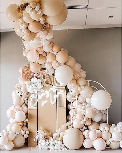 Miniatura 6 de Tan Balloons Double Stuffed Nude Brown Balloons Garland Apricot Balloons Different Sizes Neutral Balloon Arch Kit for Teddy Bear Baby Showers