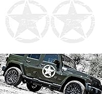 Vista 10 de x xotic tech Calcomanía gráfica de estrella áspera estilo ejército militar, adhesivo para decoración del capó, puerta, guardabarros, baúl