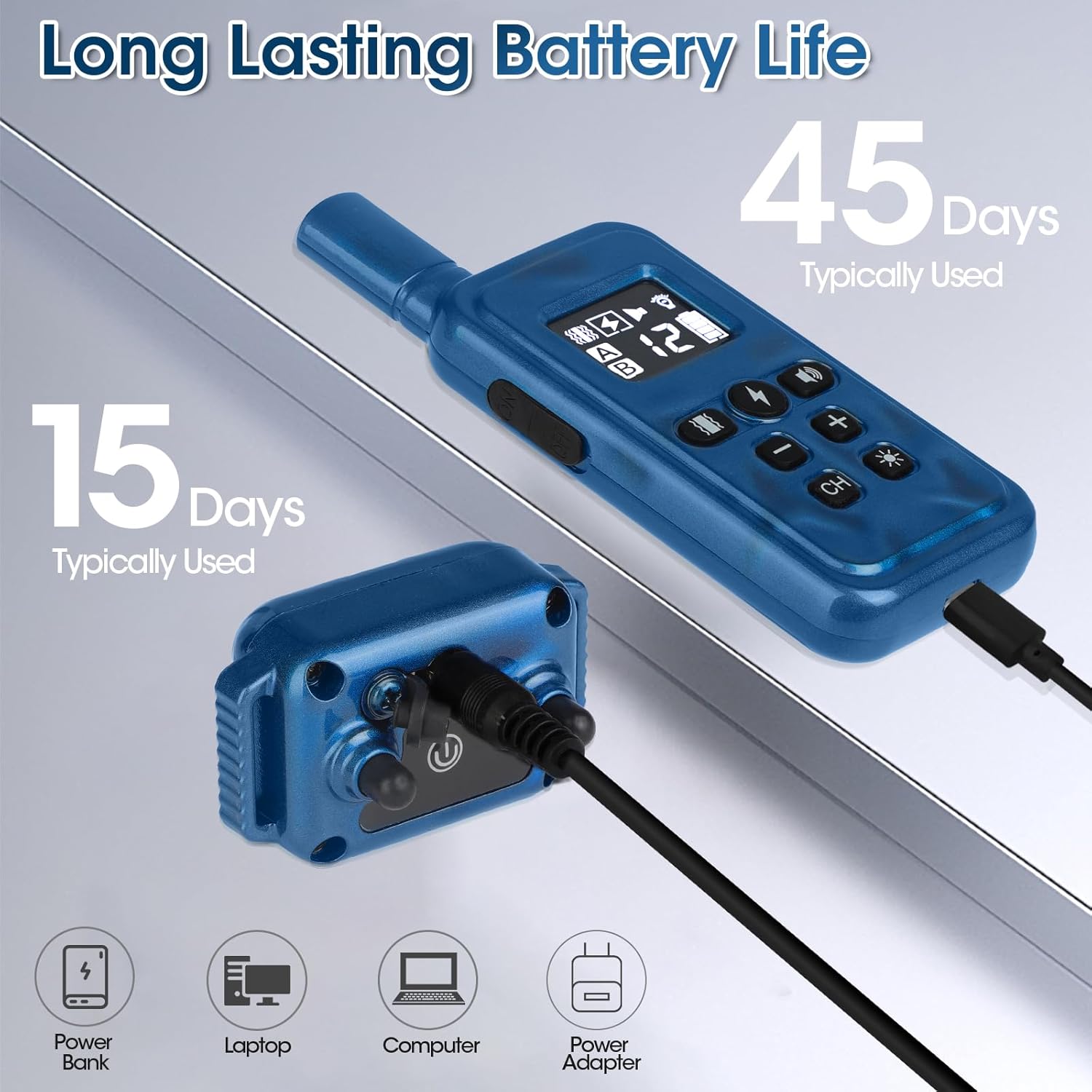 Small Shock Collar for 2 Dogs, Ultra-Light & Thin Shock Collar for Small Dogs 5-15lbs, Beep, Vibration and Shock with Safety Lock, IPX7 Waterproof, Blue and Green