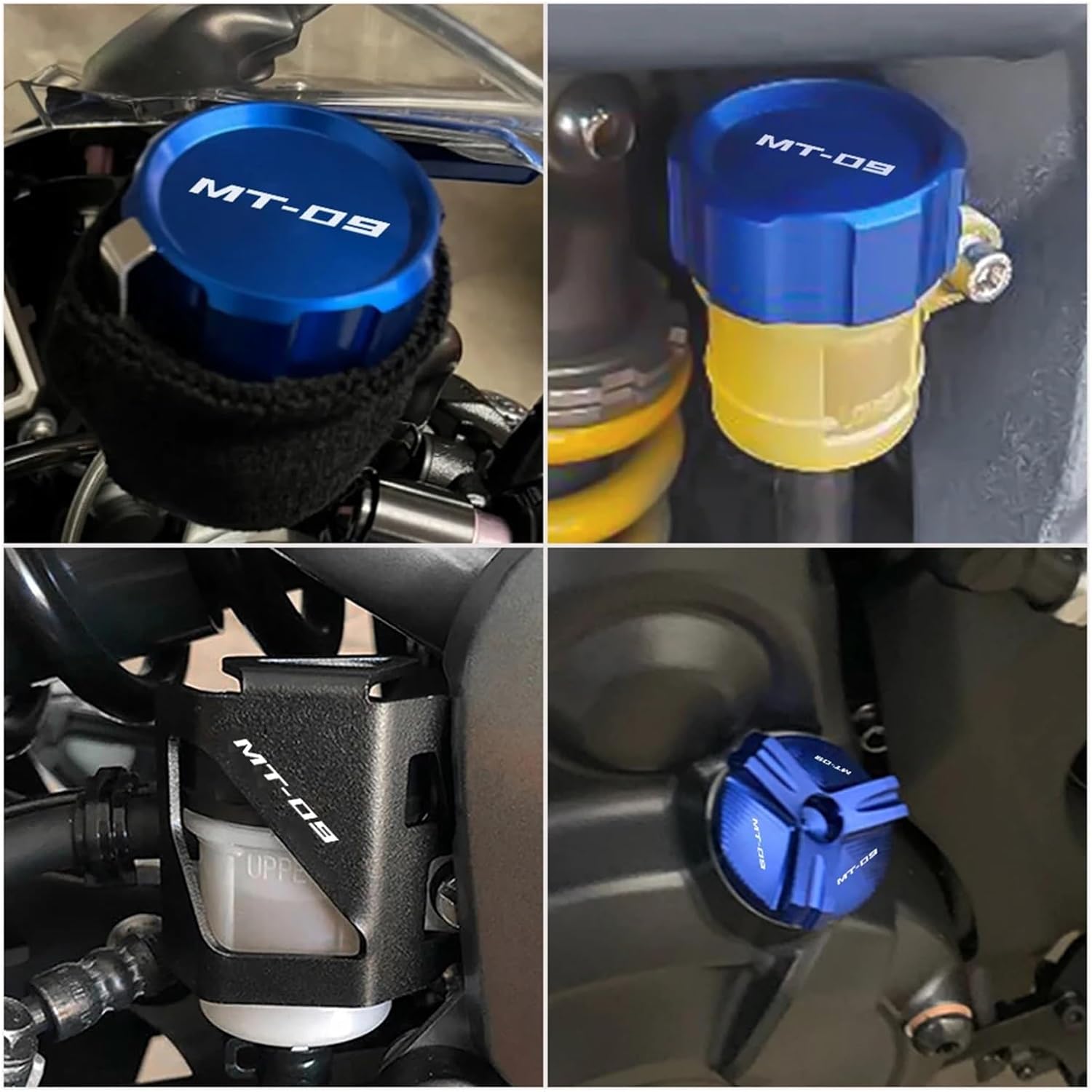 Motorcycle Front Brake Cover for MT09 SP for TRCAER 9 GT FZ09 FJ 09 2021-2024 MT-09 Motorcycle Front Rear Brake Fluid Reservoir Tank Cover Oil Filler Cap