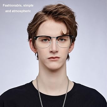 Lightweight Blue Light Blocking Glasses for Men Wmend Computer Reading Eyeglasses Anti-Glare Anti UV Transparent Lens Fatigue Unisex Reading Glasses for Smartphone Screens Computer TV