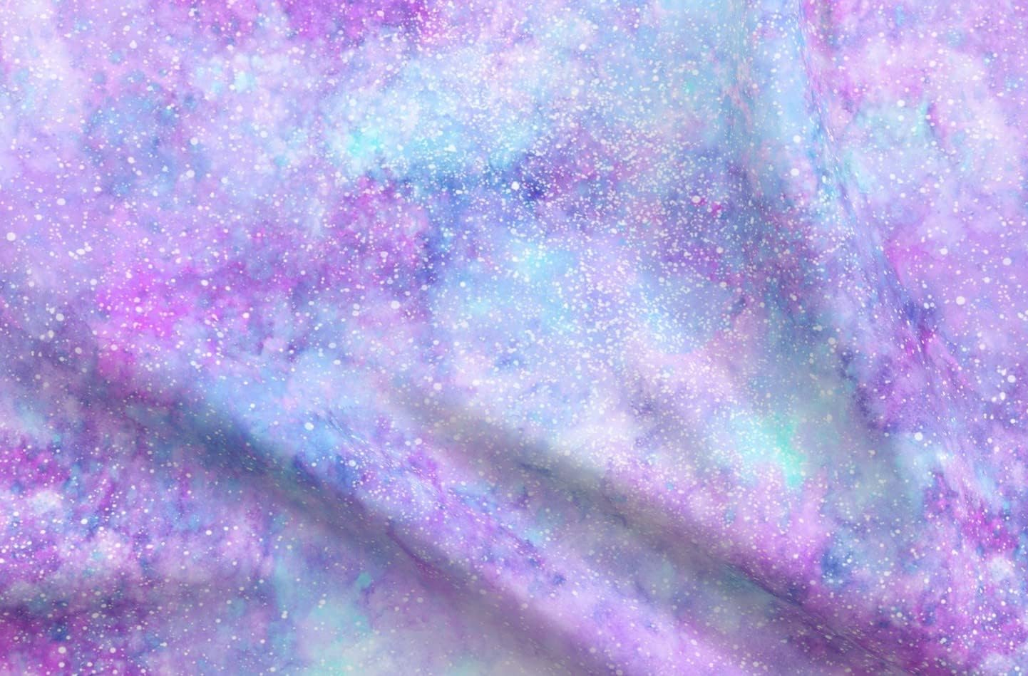 Spoonflower Fabric - Candy Pastel Galaxy Watercolor Star Stars Night Sky Printed on Organic Cotton Sateen Fabric by The Yard - Sewing Quilting Apparel Home Decor
