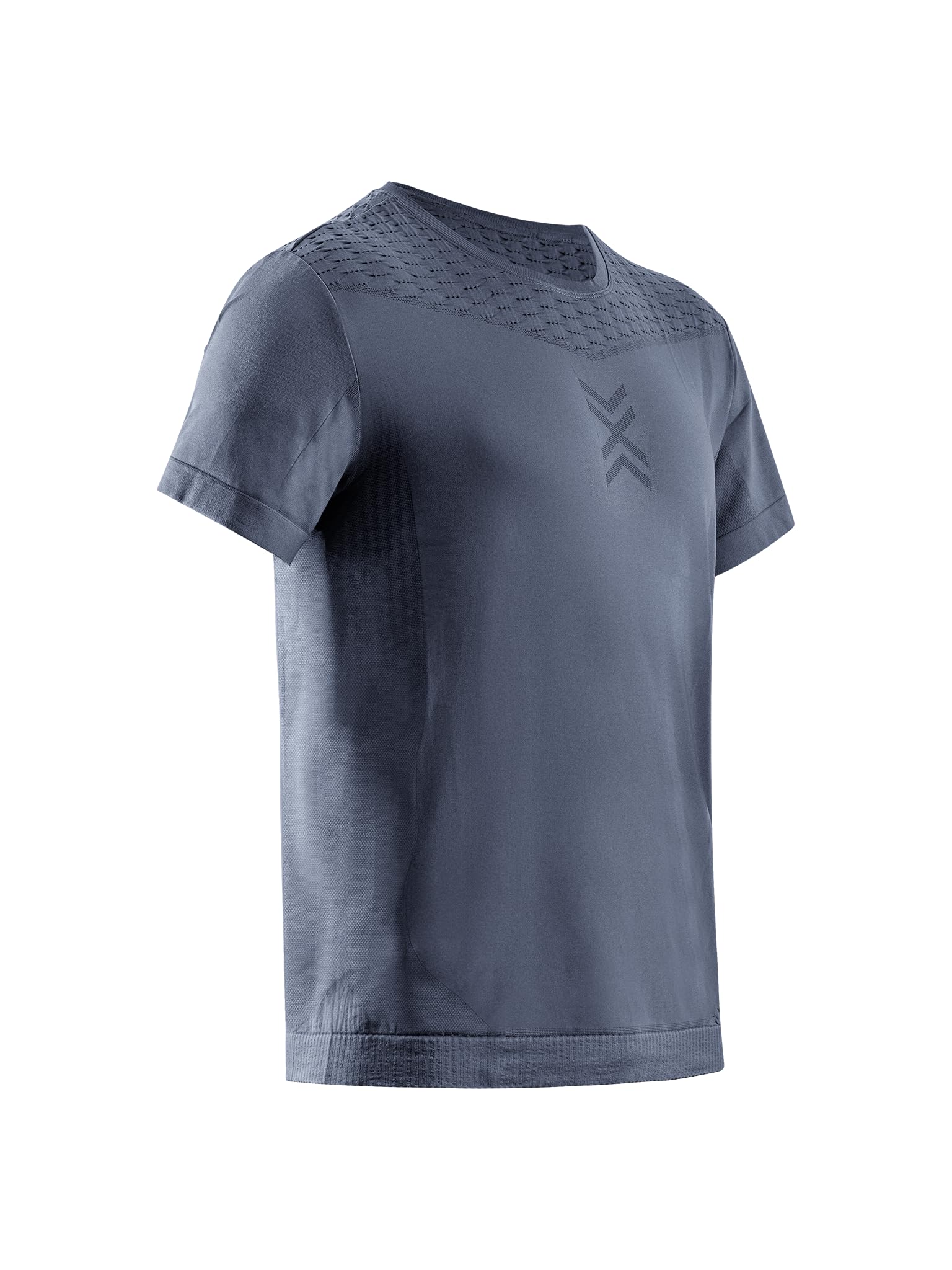 X-Bionic X-Ential Maglia a Maniche Corte Uomo - Regolazione della Temperatura - Tessuto Leggero e Traspirante - vestibilità Confortevole per Sport e Tempo Libero - Grigio, M