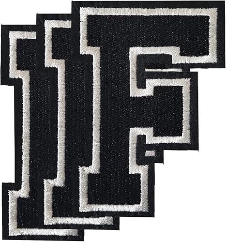 Miniatura 89 de Parches de letras para planchar de 3.1 pulgadas, parche de letras individuales bordadas para ropa, vestido, sombrero, jeans, accesorios