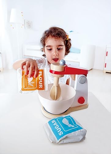 Miniatura 5 de Hape Wooden Mighty Mixer Kitchen Plaset | Juguete educativo para hornear para preescolares a partir de 3 años