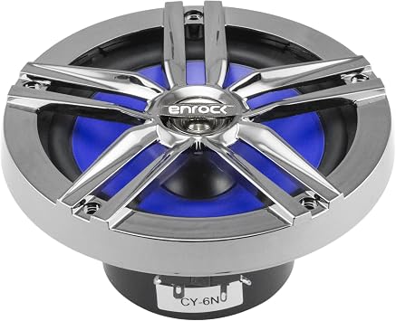 Enrock Marine 2 x 2-Way 180-Watts High-Performance 6.5 Water-Resistant Loudspeaker (Charcoal)(2 Pairs)