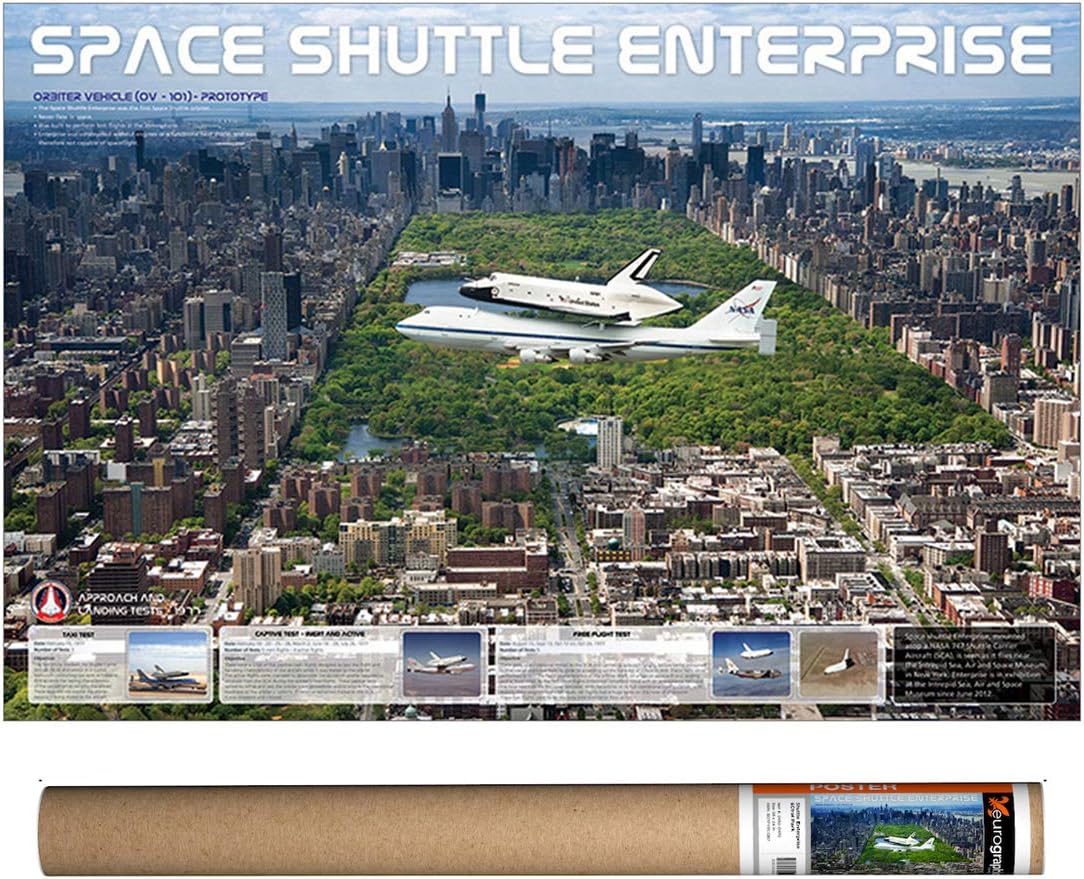 EuroGraphics Shuttle Enterprise &Ctral Park Poster, 36 x 24 inch