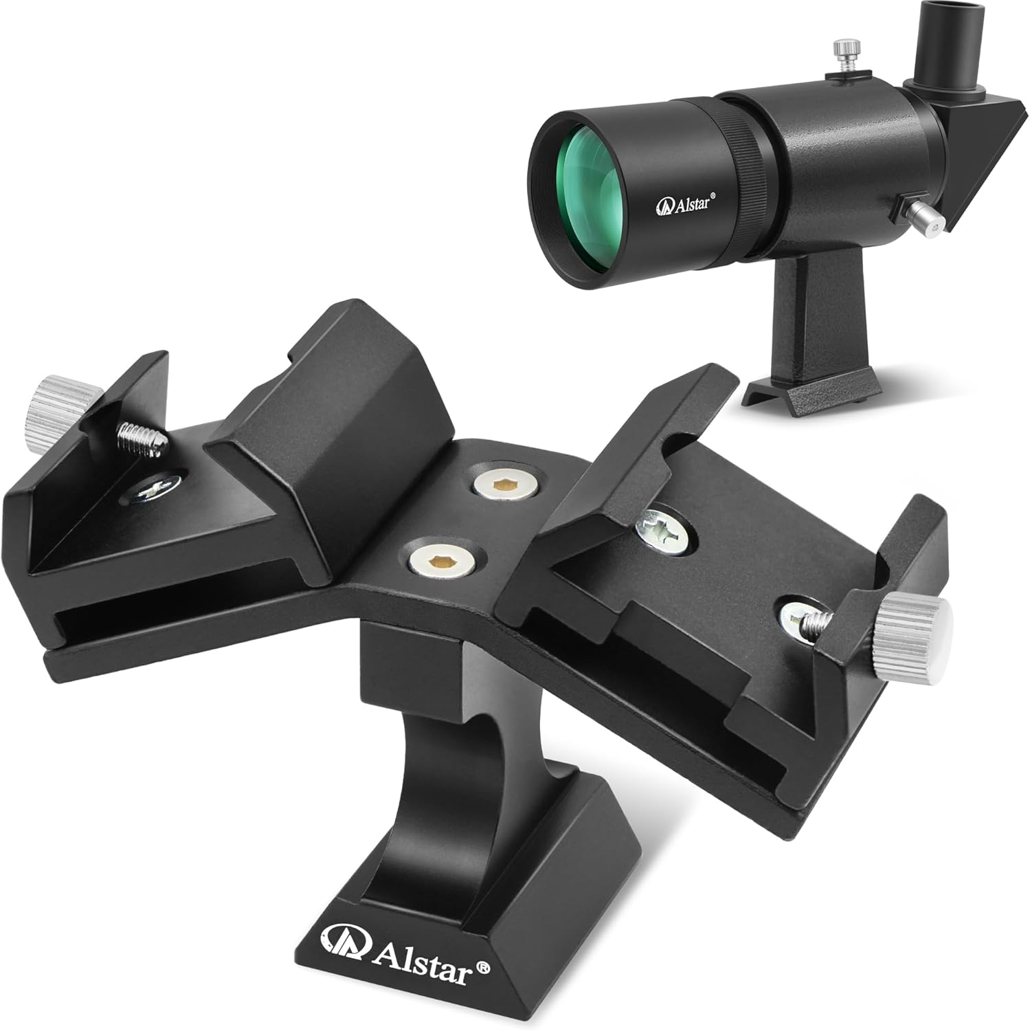 Alstar 9x50 Angled Finder Scope - Bundle with - Dual Tri-Finder Mounting Bracket