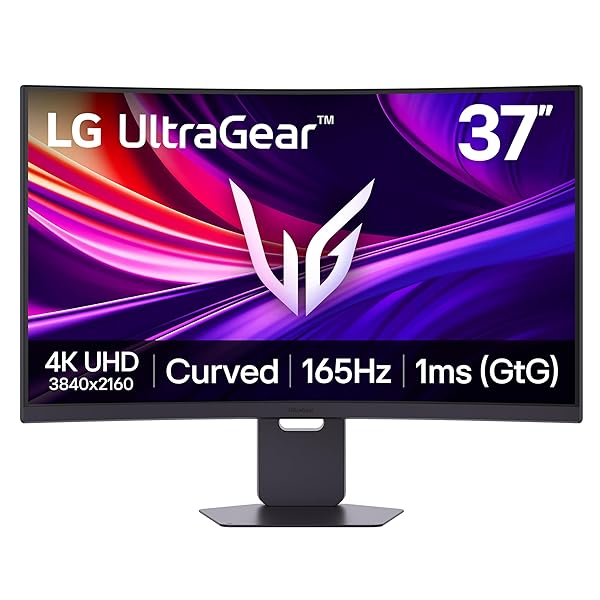 LG 37G800A-B 37-Inch Ultragear 4K UHD (3840 x 2160) Curved Gaming Monitor, 165Hz, 1ms, FreeSync Premium Pro, DisplayHDR 600, HDMI 2.1, DisplayPort, USB Type-C, Tilt/Height/Swivel Stand, Black
