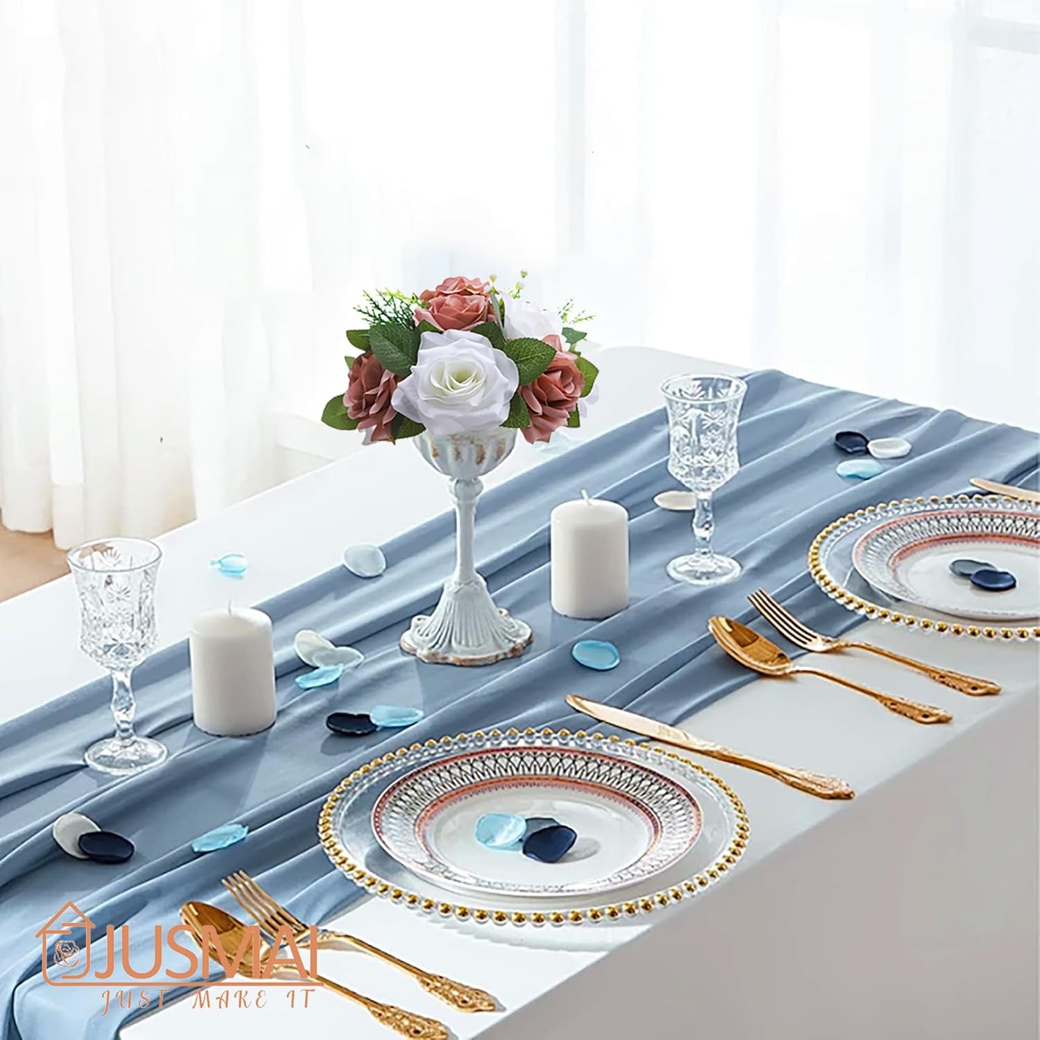 Artificial Flowers Ball 4 Pcs Dusty Rose White Flowers Wedding Table Centerpiece Table Decorations Flower Arrangement for Table Flowers centerpieces Wedding Flowers Wedding centerpieces - Image 2