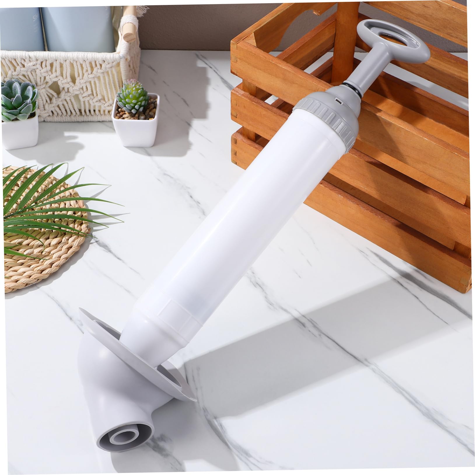 Veemoon Stura WC a Pressione, Sturalavandini ad Aria in Acciaio Inox e Pp, per Bagno e Cucina, Facile da Usare per WC e Vasca