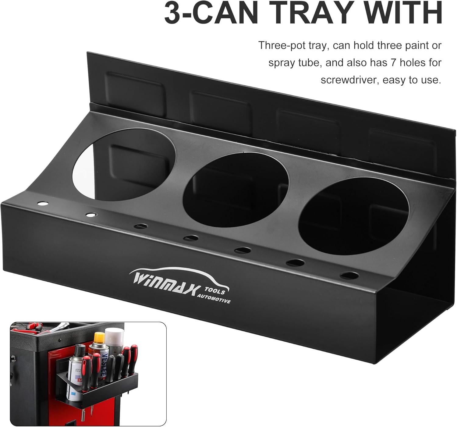 4pc Magnetic Toolbox Tray Set Tool Box Cabinet Side Shelf Storage Van Workshop