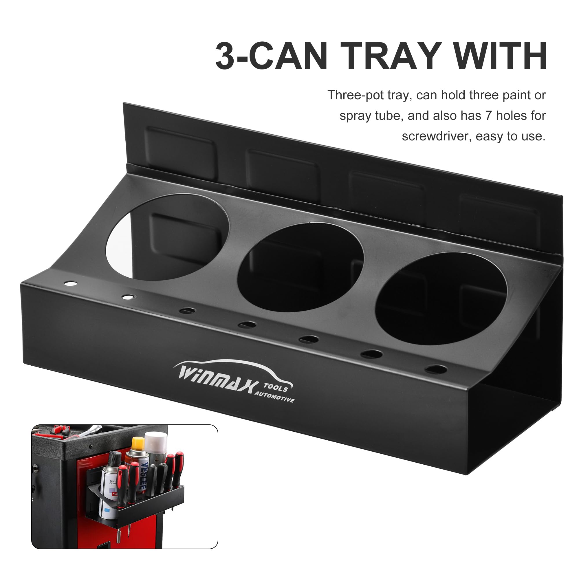 4pc Magnetic Toolbox Tray Set Tool Box Cabinet Side Shelf Storage