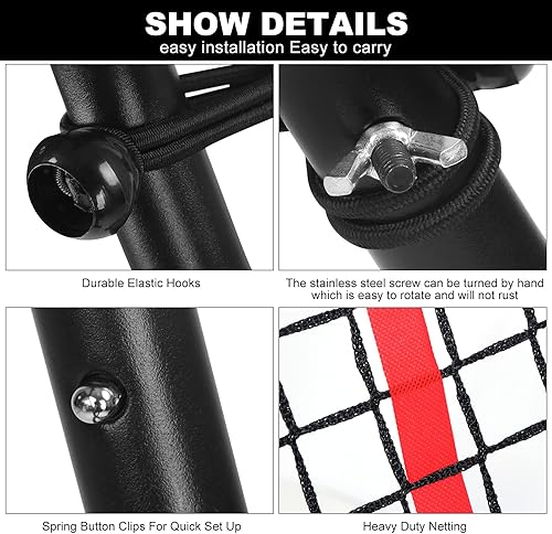 Miniatura 4 de PitchBack - Red de lanzamiento de béisbol y softbol para entrenamiento de lanzamiento y campo, 5 x 3.3 pies