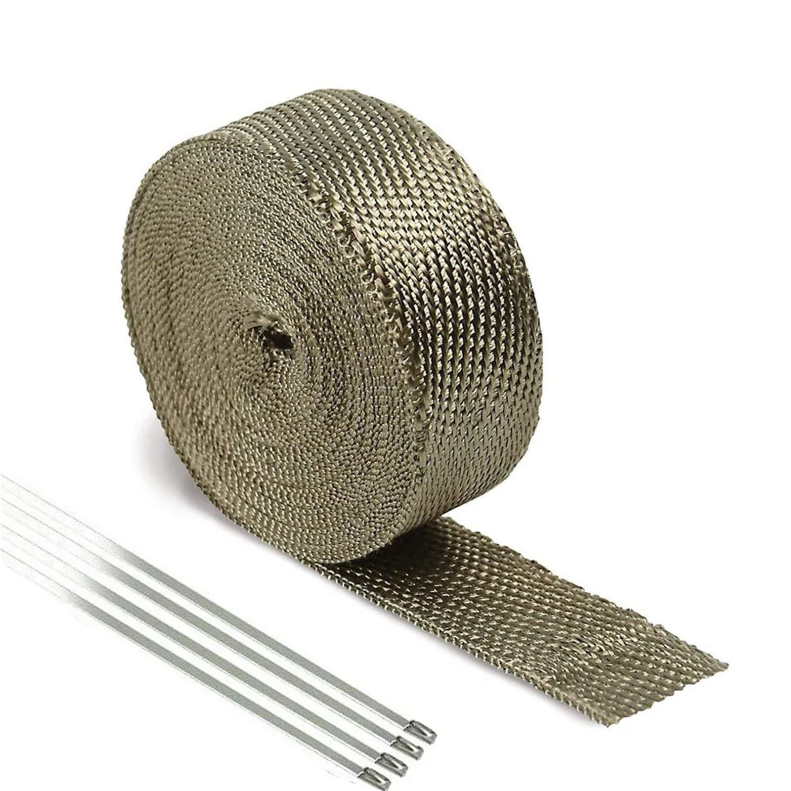 Vbhdte 1.5Mm X 50Mm X 5M Exhaust Heat Guard Fit For Yamaha Xt 660 Fit For Ducati Thermal Tape For Muffler Motorcycle Exhaust Muffler Heat Wrap Basalt Fiber Tape(1.5Mm X 50Mm X 5M)