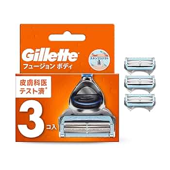 ジレットフュージョン　3個 ジレット】フュージョンボディ 替刃3B | メンズコスメ・男性用