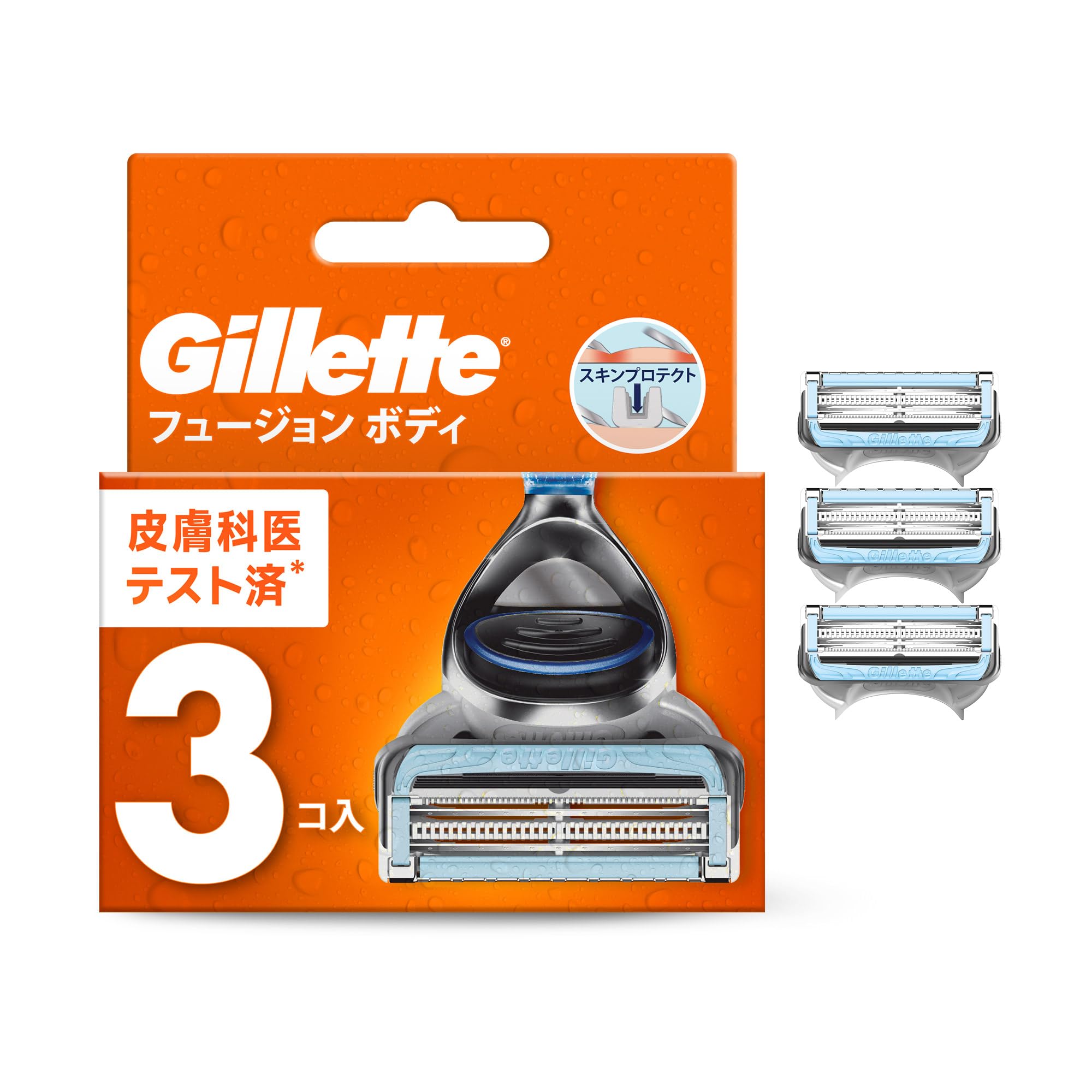 Amazon.co.jp: Gillette ジレット カミソリ 替刃 3個 全身 vio