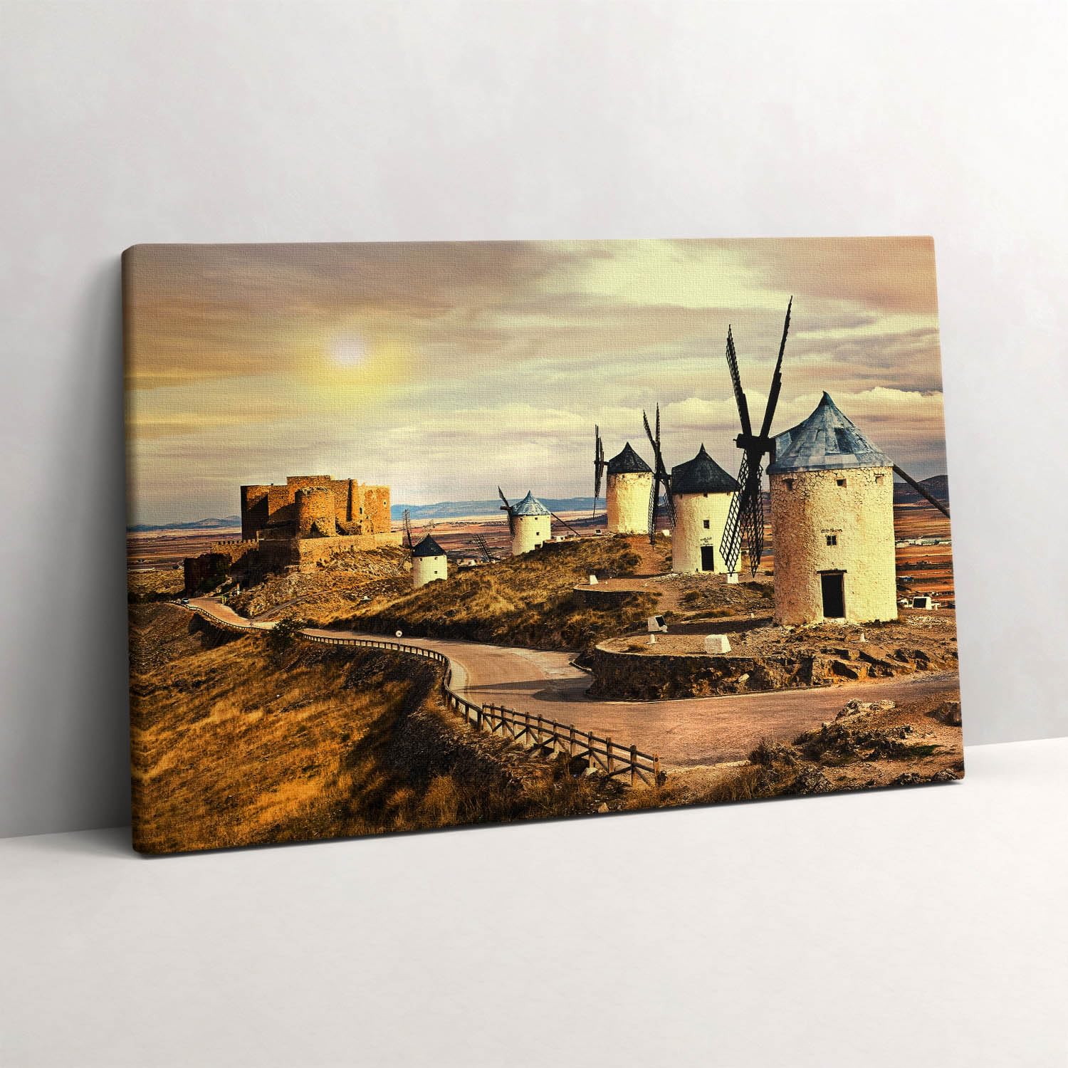 Tableau photo sur toile moulins Consuegra 60x40cm pour mur vide - 6
