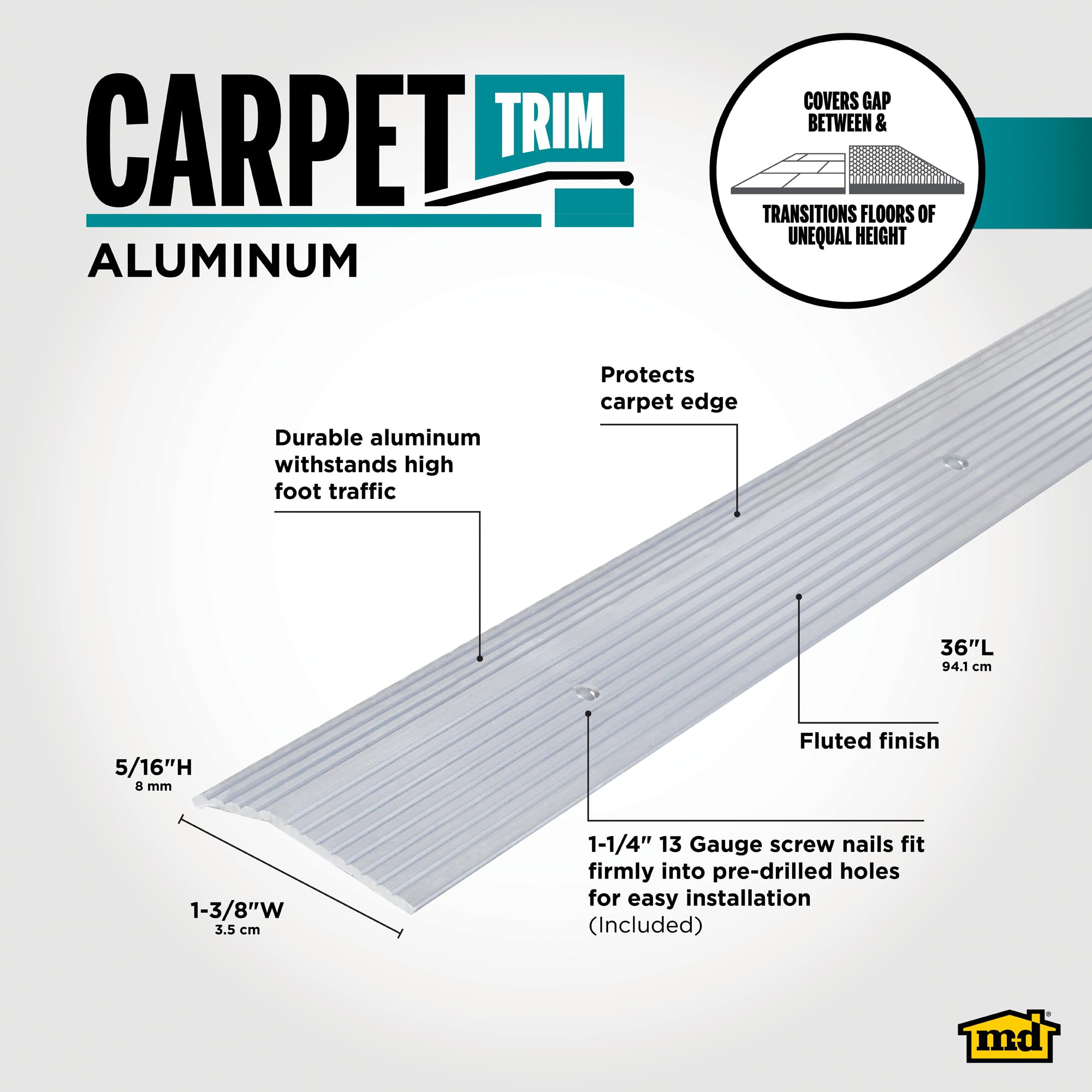 Amazon.com: M-D Building Products 78071 1-3/8 In. X 36 In. Silver