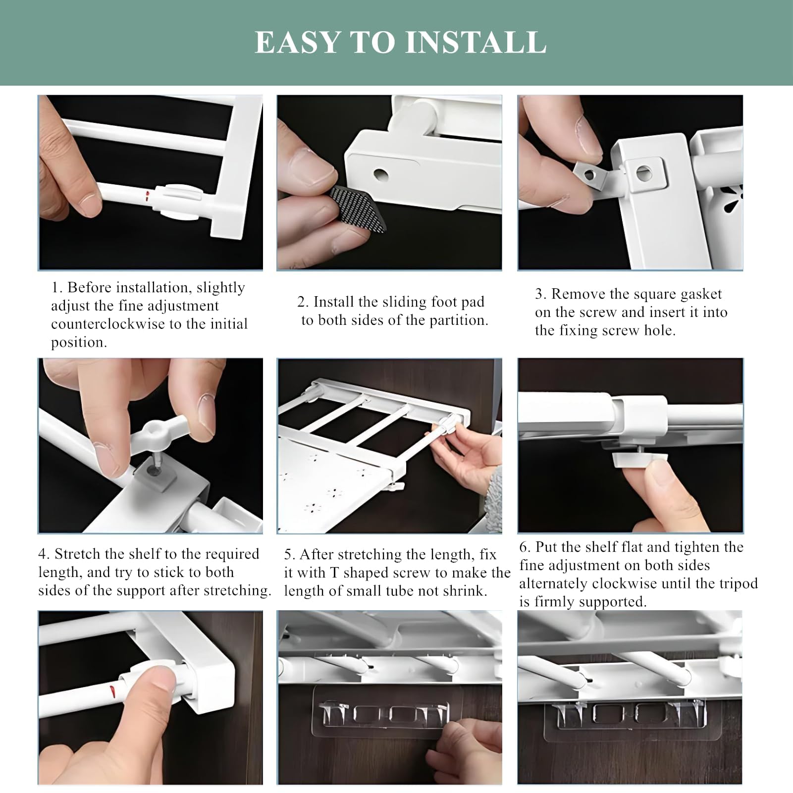 Estante Organizador de Armario de Ropa Extensible, Separadores de Armario de Bricolaje Ajustables, Estante de Tensión Separador para Armario, Armario, Baño, Cocina, Estantería (38‑55 cm)