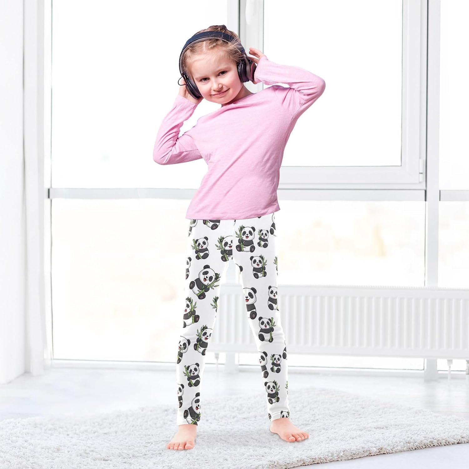 GAIREG Kids Full-Length Leggings Adorable Panda Bear Cute
