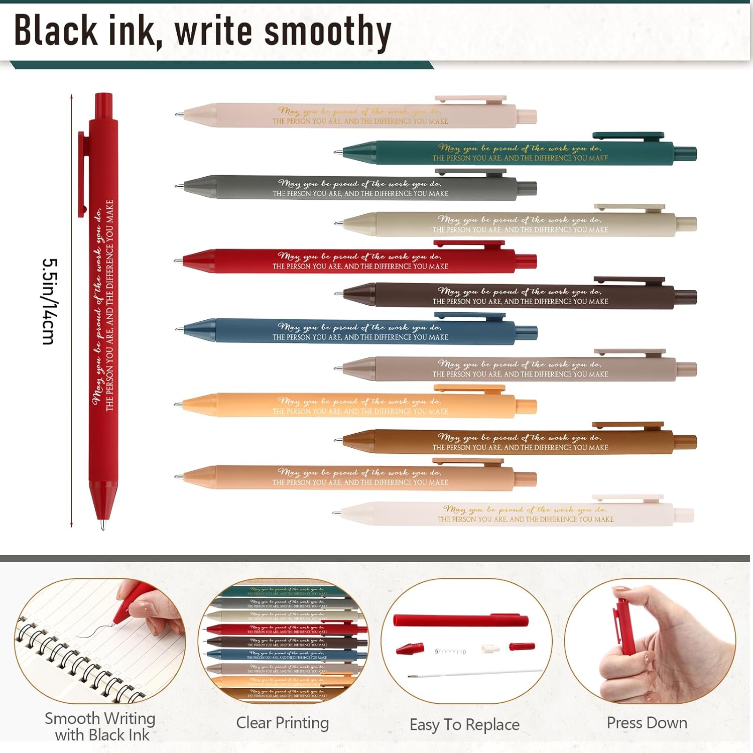 Resurhang 48 Pcs/ 24 Set Dispatcher Appreciation Week Gifts Bulk for Employee Coworkers A6 Notebooks Inspirational Journals Pens Office Gift for Teacher Volunteer(Christmas Color)