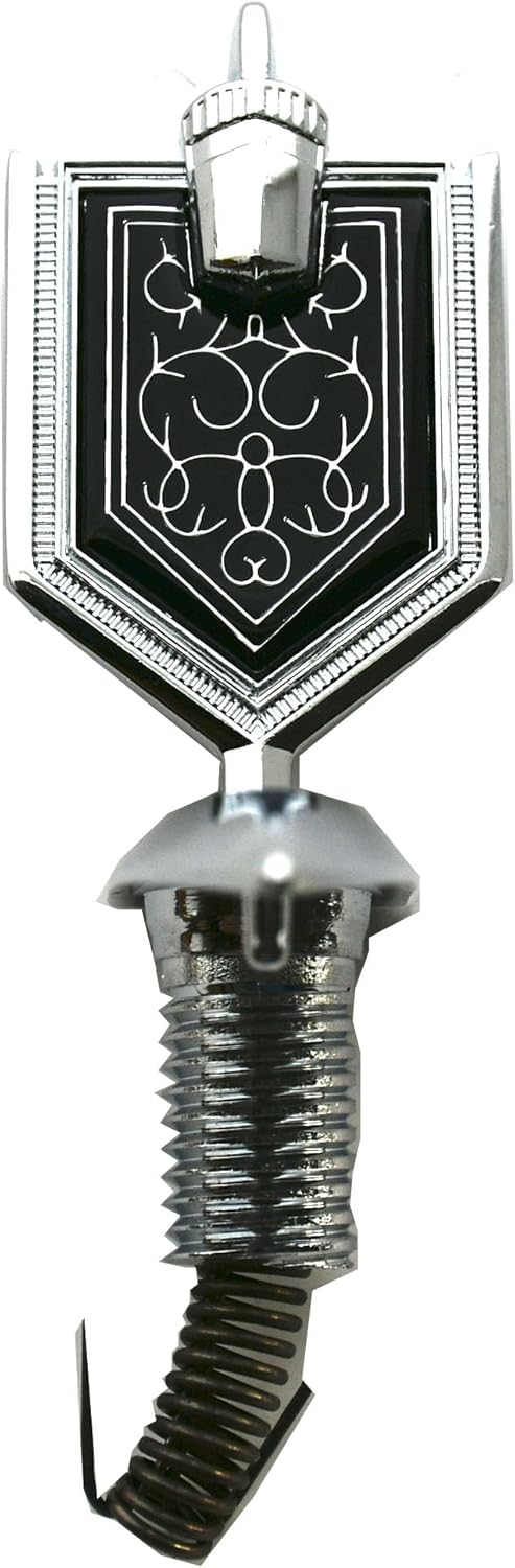 1Pc Metal Header Panel Hood Ornament Emblem 3D Badge Compatiable with1981-86 Monte Carlo14021446 New (Chrome Black)