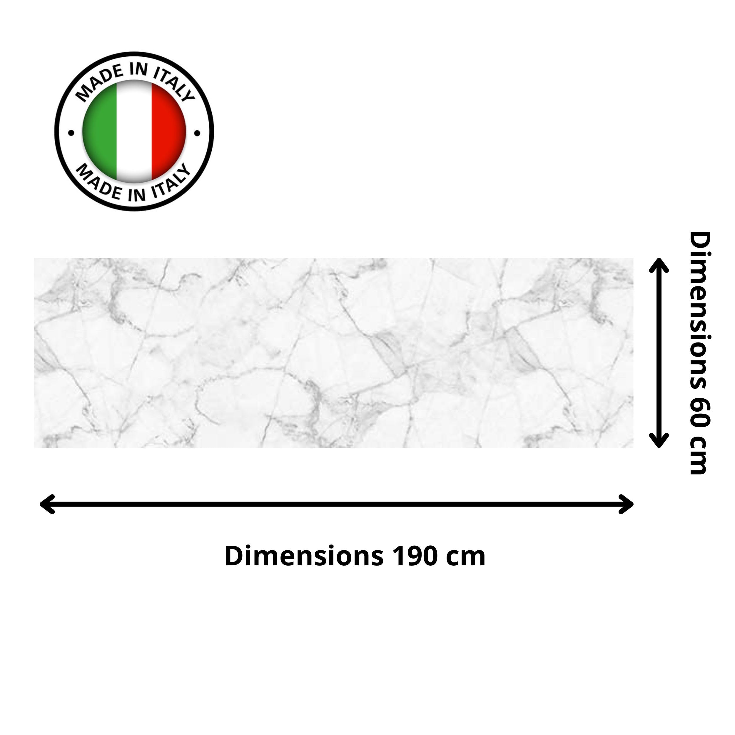 CREARREDA Küchenrückwand Selbstklebend Made in Italy Einfache Anwendung Spritzschutz aus PVC Wasserbeständig und Langlebig.
