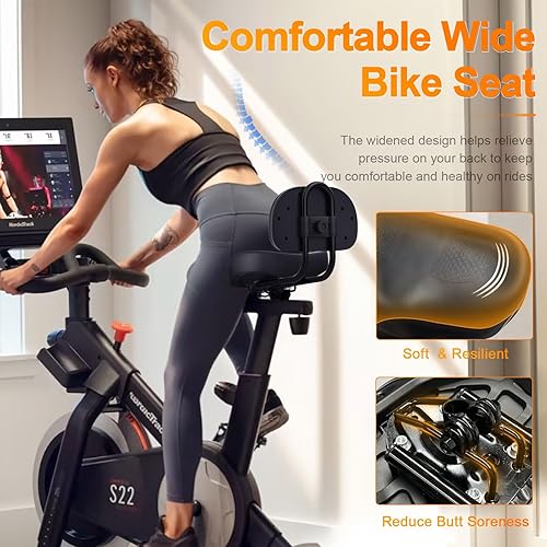 Miniatura 5 de Bike Seat Noseless Wide Bicycle Seat for Women Men, Bike Seats Cushion Comfort for Big Butt, Multiple Fit Saddle for Peloton, Electric, Exercise,