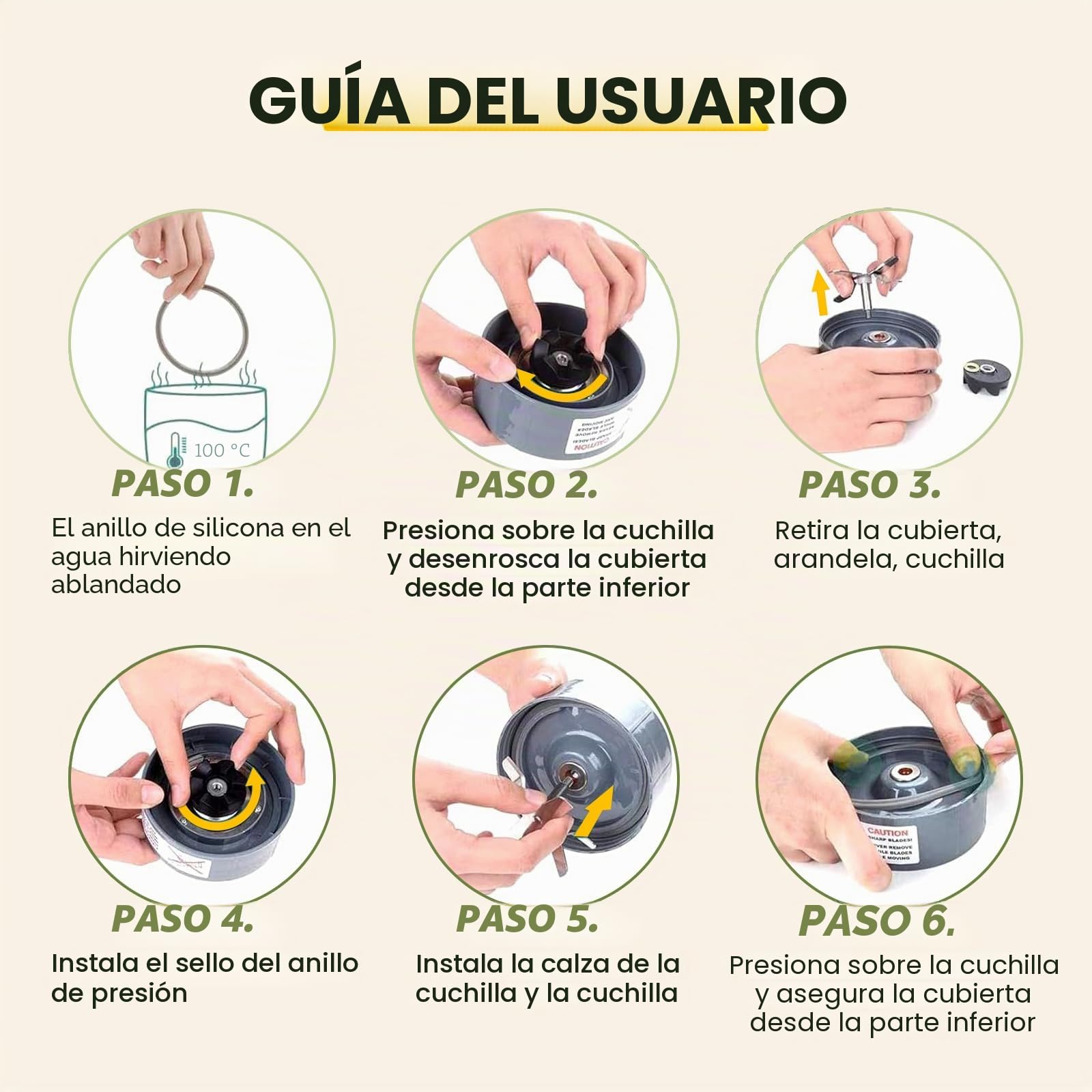 DRELD Repuesto de Cuchilla para Base de Batidora Extractor de Reemplazo de Exprimidor Compatible con Licuadora NUTRIBULLET Serie 600/900