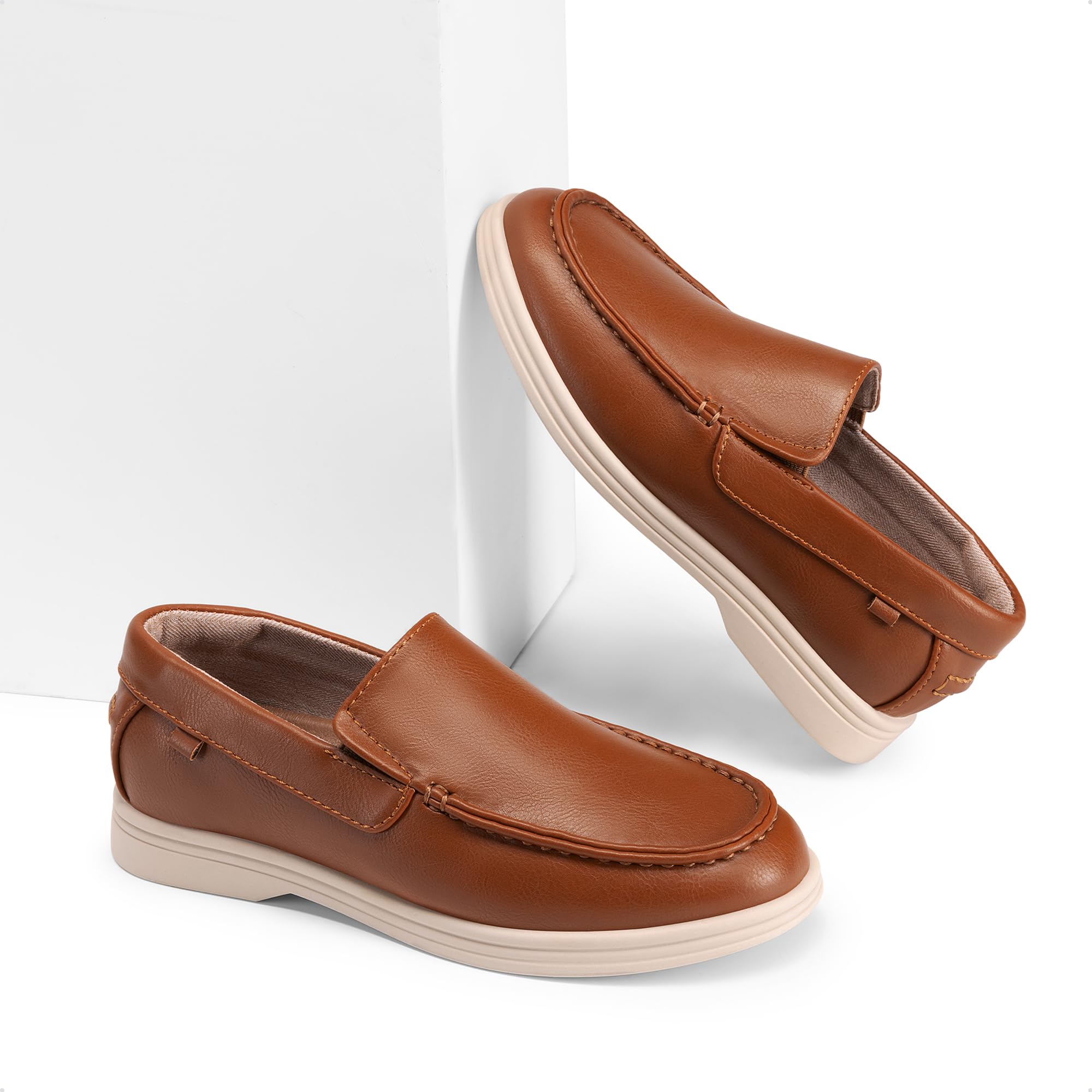 DREAM PAIRS Chłopięce buty do garnituru, wsuwane, buty rekreacyjne (małe dziecko/dziecko/szkolne)