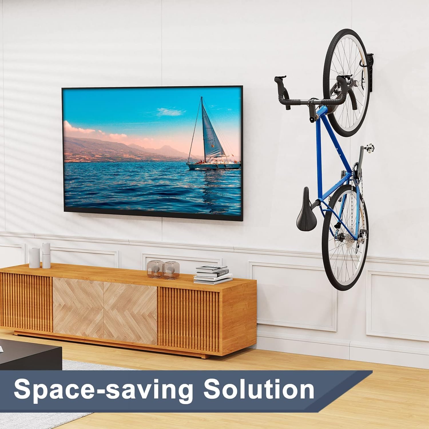 Kit 2 Suporte de parede para bicicletas, cabides de bicicleta para garagem, gancho vertical para armazenamento interno, resistente suporta até 30 kg, pacote com 2 Kit 2 Suporte de parede para bicicletas, cabides de bicicleta para garagem, gancho vertical para armazenamento interno, resistente suporta até 30 kg, pacote com 2