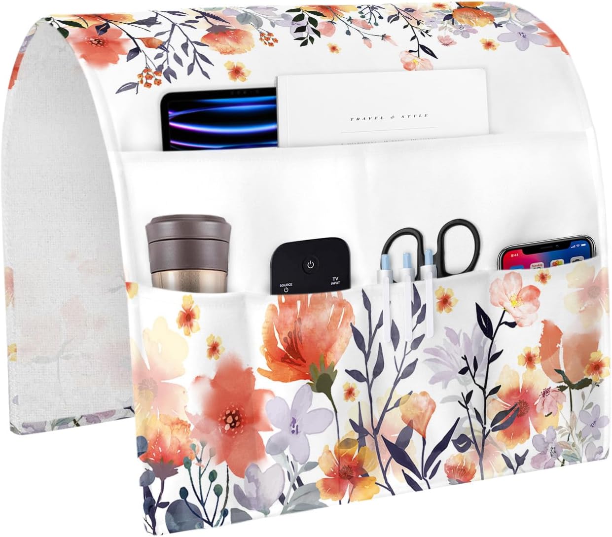 LBCASA Sofa-Armlehnen-Organizer - Couch-Tasche Für Fernbedienung & Mehr