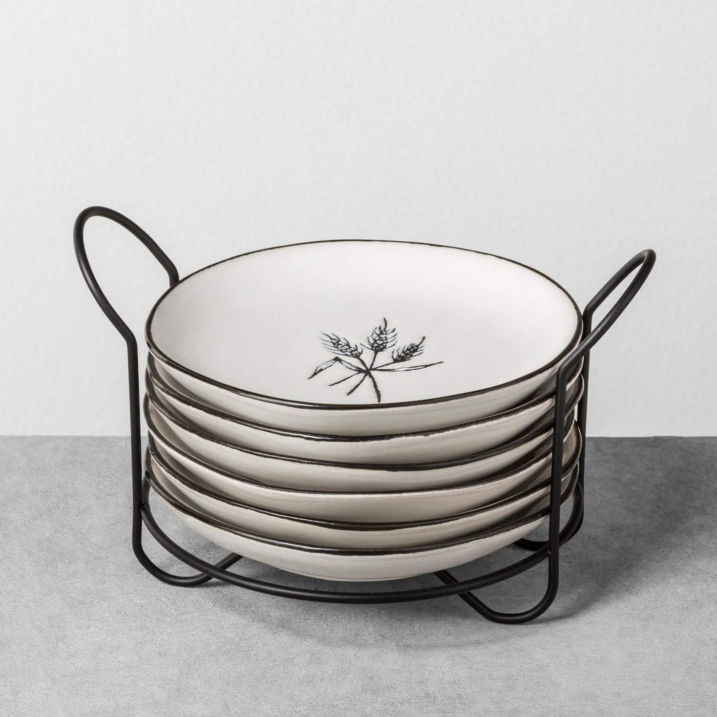Appetizer Plates with Stand Set of 4 Botanical - Hearth & Hand with Magnolia