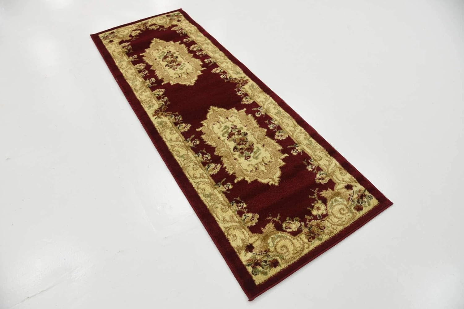 Unique Loom Versailles Collection Area Rug - Henry (2' x 6' 1" Runner Red/Brown)