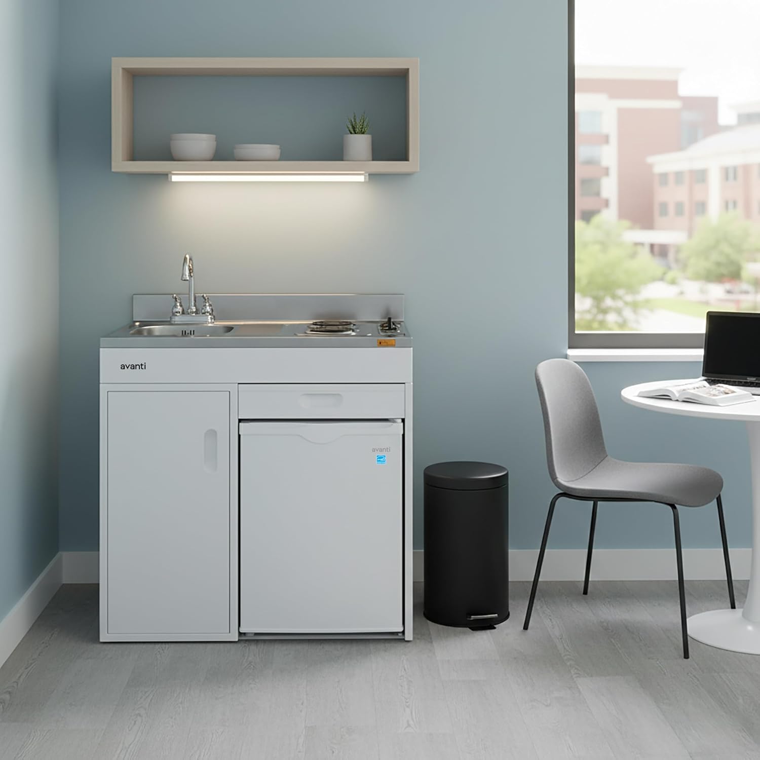 Avanti CK3616 36" Energy Star Rated Complete Compact Kitchen Stainless Steel Sink and White body
