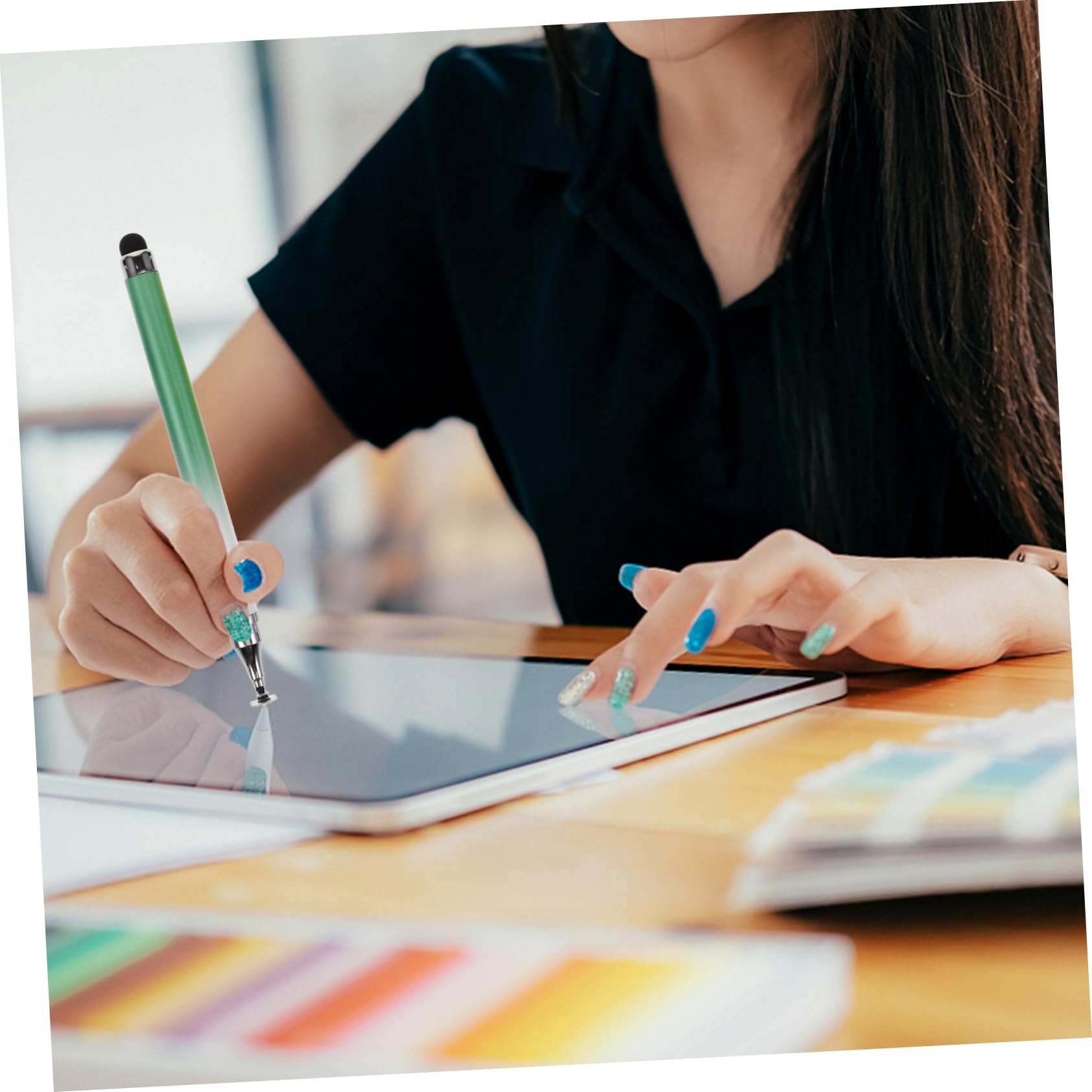 jojofuny 50stücke Teiliges Touchscreen Stylus Pen Mit Dual- Für Smartphones Und Tablets Farben Präzises Schreiben Und Zeichnen Leicht Und Praktisch