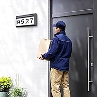 Vista 7 de Letrero solar de dirección, placa de dirección iluminada para exteriores, impermeable, números de dirección iluminados, números de casa
