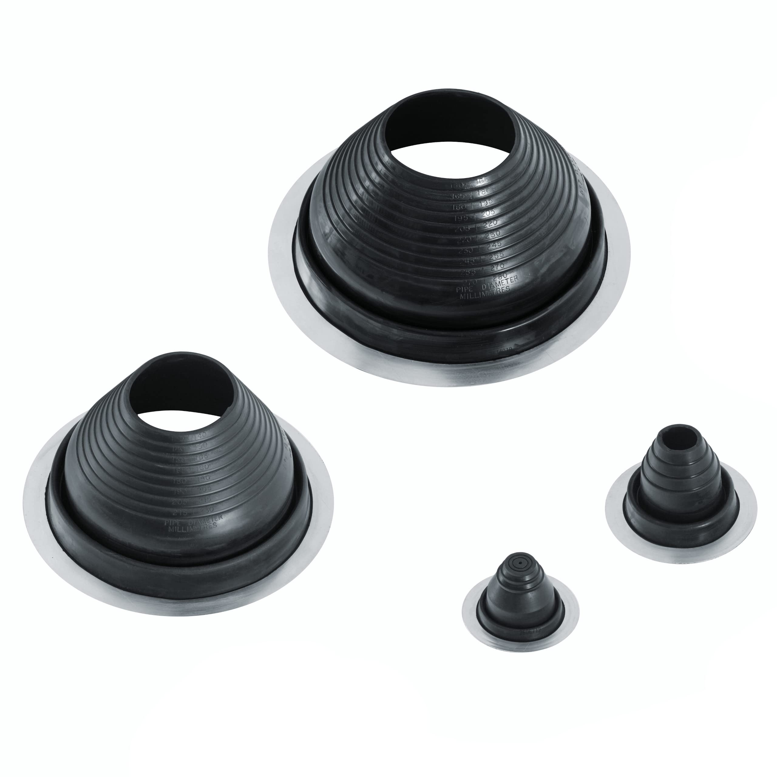Tubo manguito, Techo pasaventanas, cable de paso de tubo, EPDM 3 hasta 724 mm Chapa Sartenes, chapa trapezoidal, doble Ste hfalz