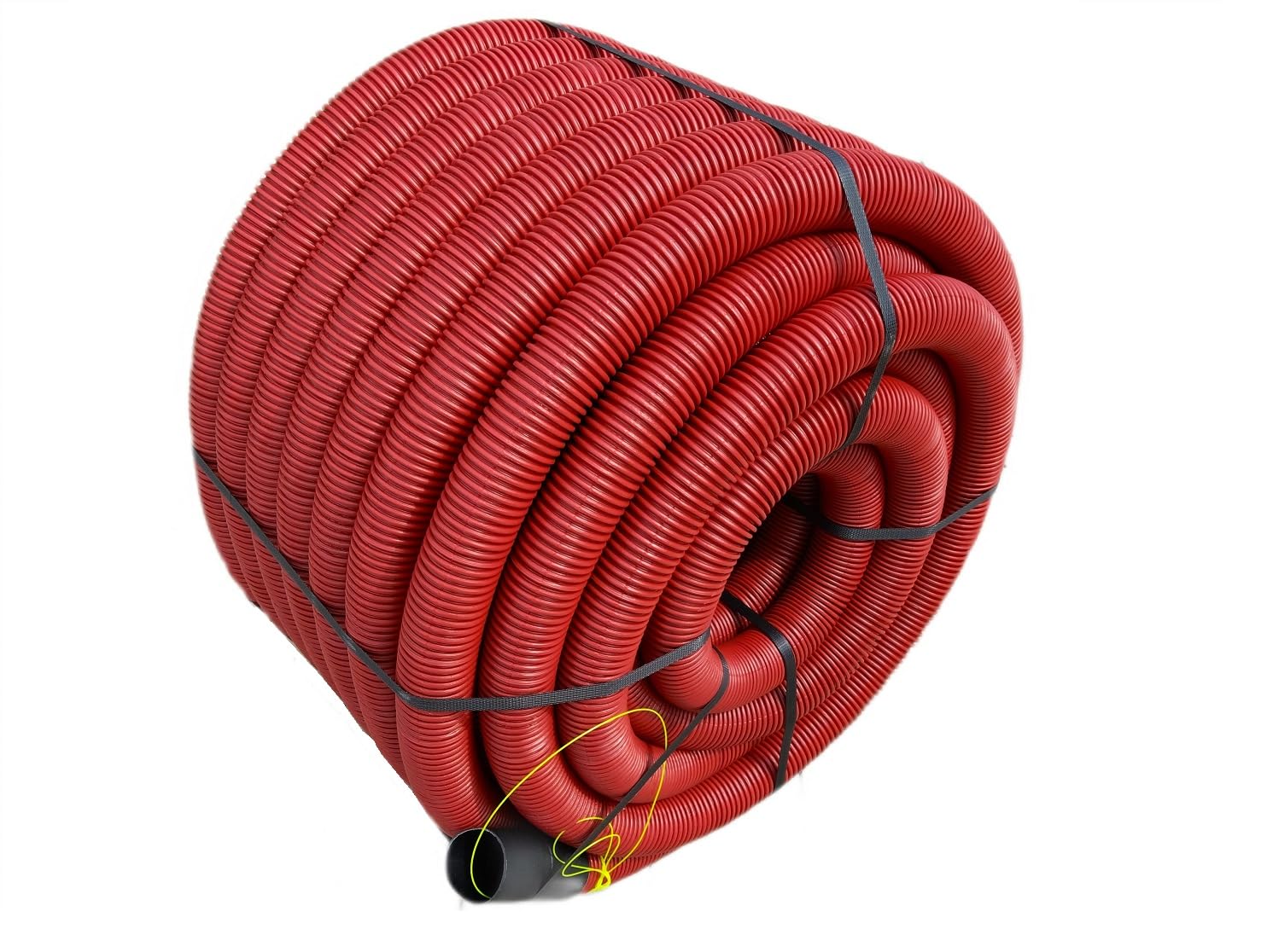 Unterirdisches Wellrohr Rot M50 mm Elektrorohr Einzugshilfe Erde 25M 50M Leerrohr (50mm 50m)