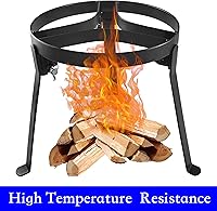 Vista 7 de Trípode de fogata, trípode de camping para cocinar. Soporte de trípode con bloqueo de patas mejorado para trípode de horno holandés. Equipo