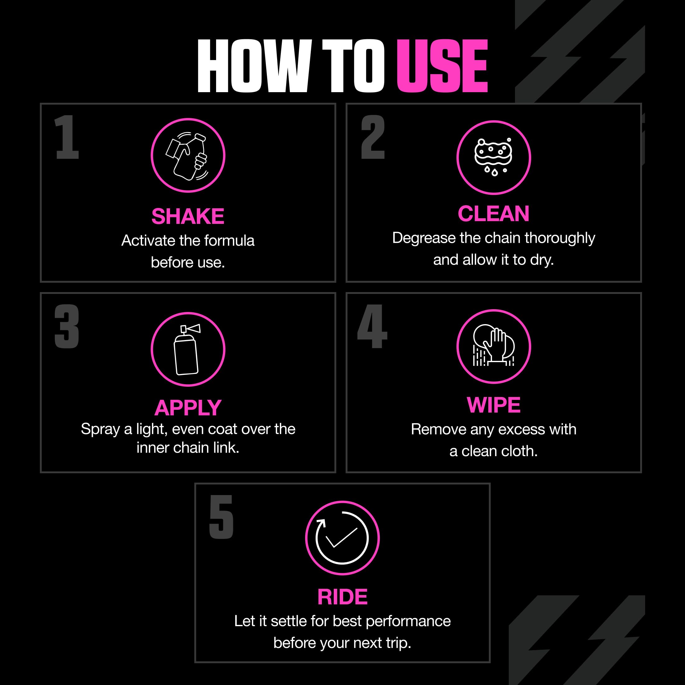 Muc-Off Wet Motorcycle Chain Lube, 400 ml - Grasso Catena Moto Spray di Alta Qualità - Lubrificante Catena Moto Formulato per Condizioni Atmosferiche Umide