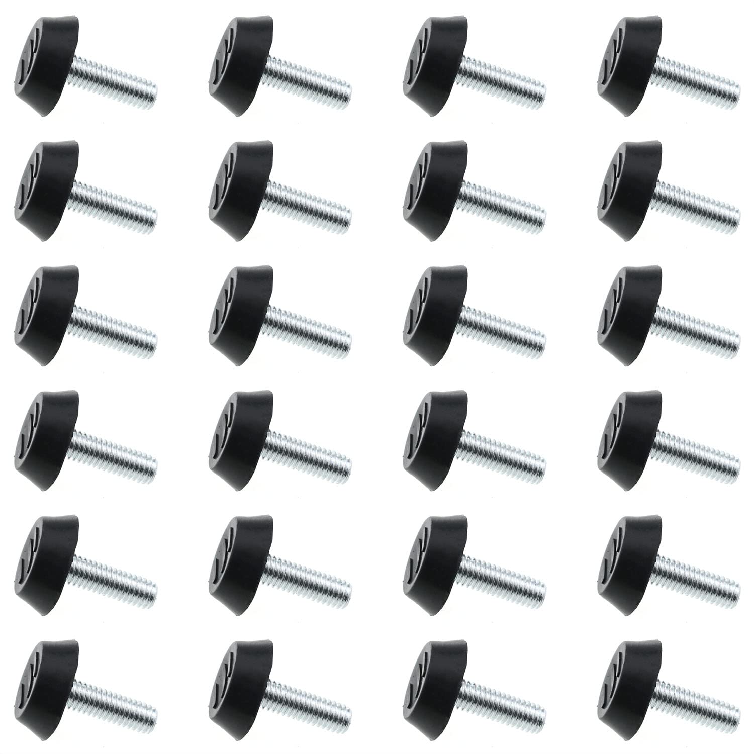 JianLing 24PCS Screw On Furniture Glide Leveling Foot Adjuster, Table Feet Screw On Furniture Levelers, Adjustable Furniture Feet for Furniture Legs