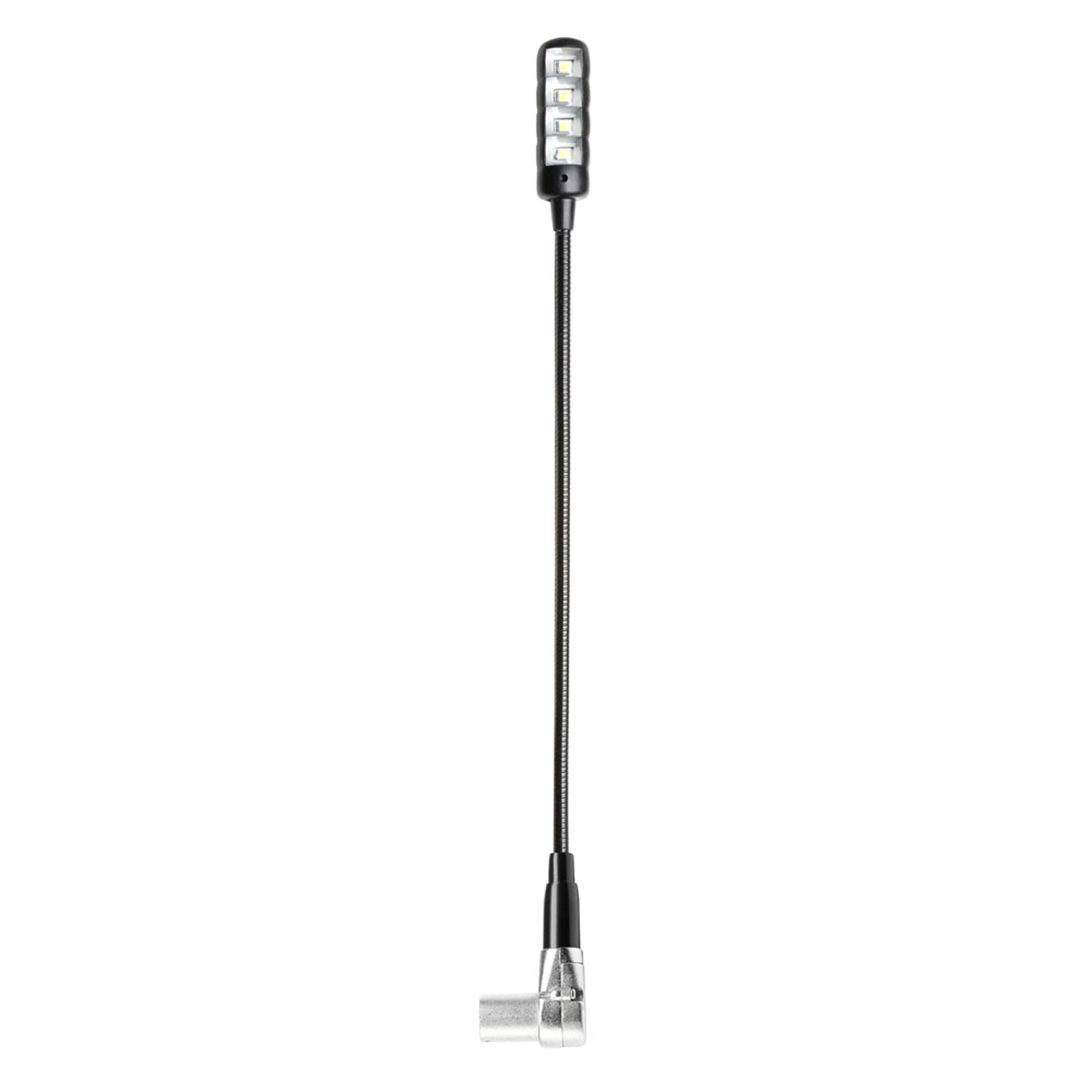 Adam Hall Stands SLED 1 ULTRA XLR 4 A - Lámpara flexo con XLR de 4 pines y 4 LED COB