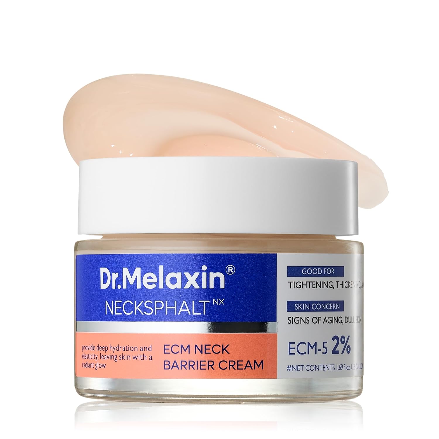 Product image of Necksphalt ECM Barrier Cream for Anti-Aging Neck Skin, Tightening Wrinkles for an Even Skin Tone and Neck Lift, 1.69 fl oz (50ml)