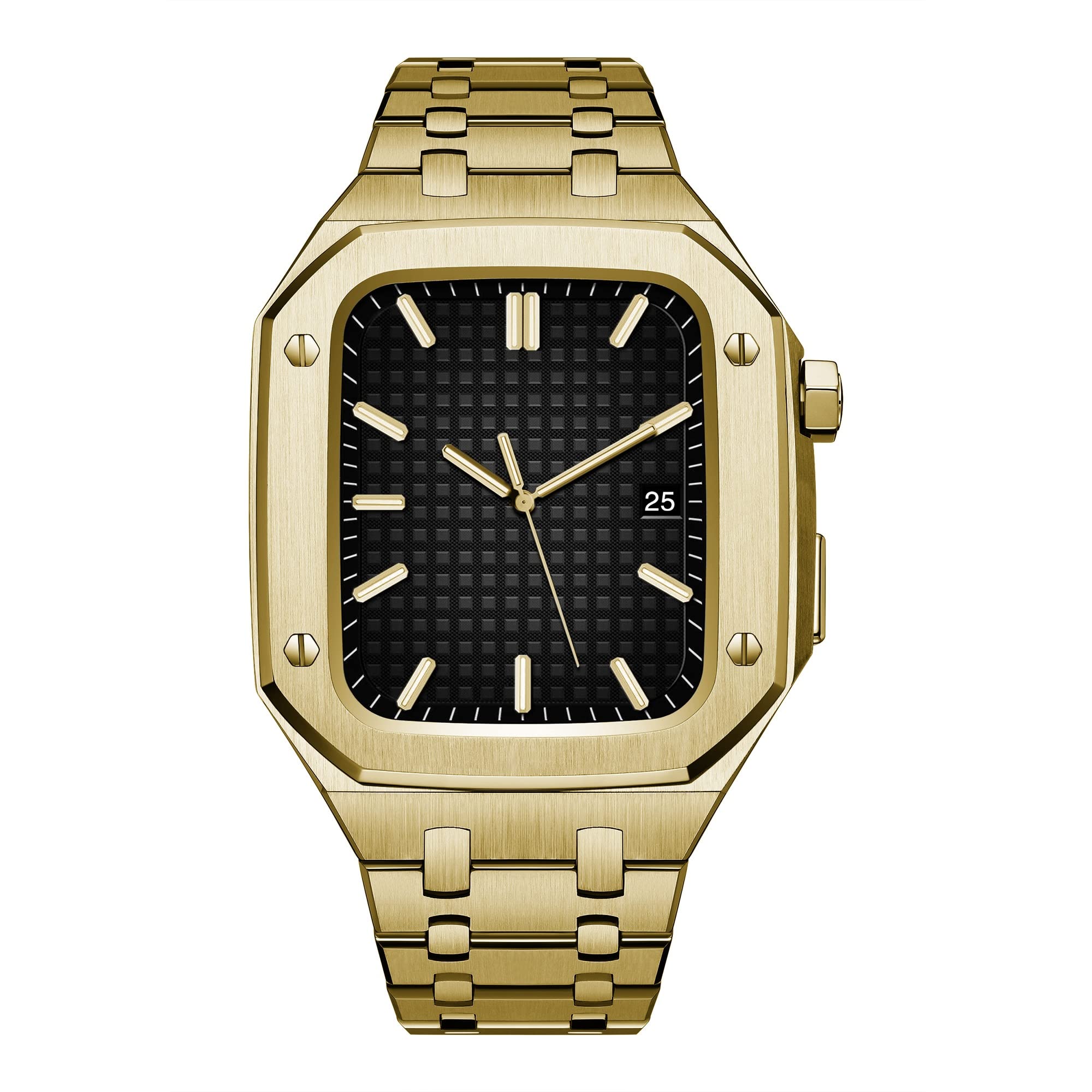 MSF TRADERS Latest Stainless Steel Luxury Watch Accessories for Apple Watch 7/6/5/4/SE Metal Strap C