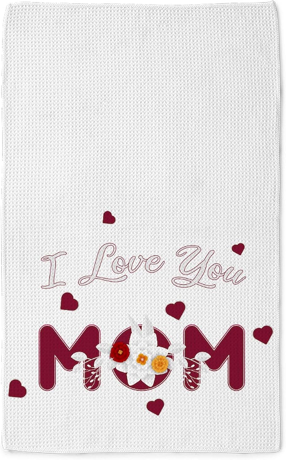 CafePress I Love You Mom Happy Mothers Day Tea Towel