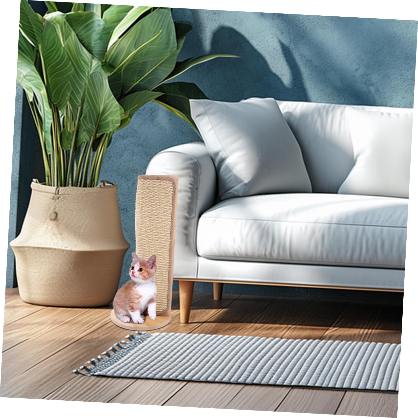 TOYANDONA Katzenkratzschutz aus Natürlichem Sisal für Sofa und Wandecke Minimalistisches Eck Kratzbrett zum Krallen Schärfen und Möbelschutz im Home Decor