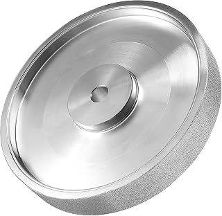 CBN Grinding Wheel, 6Inch Dia x 1Inch Wide, with 1/2Inch Arbor, Diamond Grinding Wheel for Sharpening HSS, 240 Grit